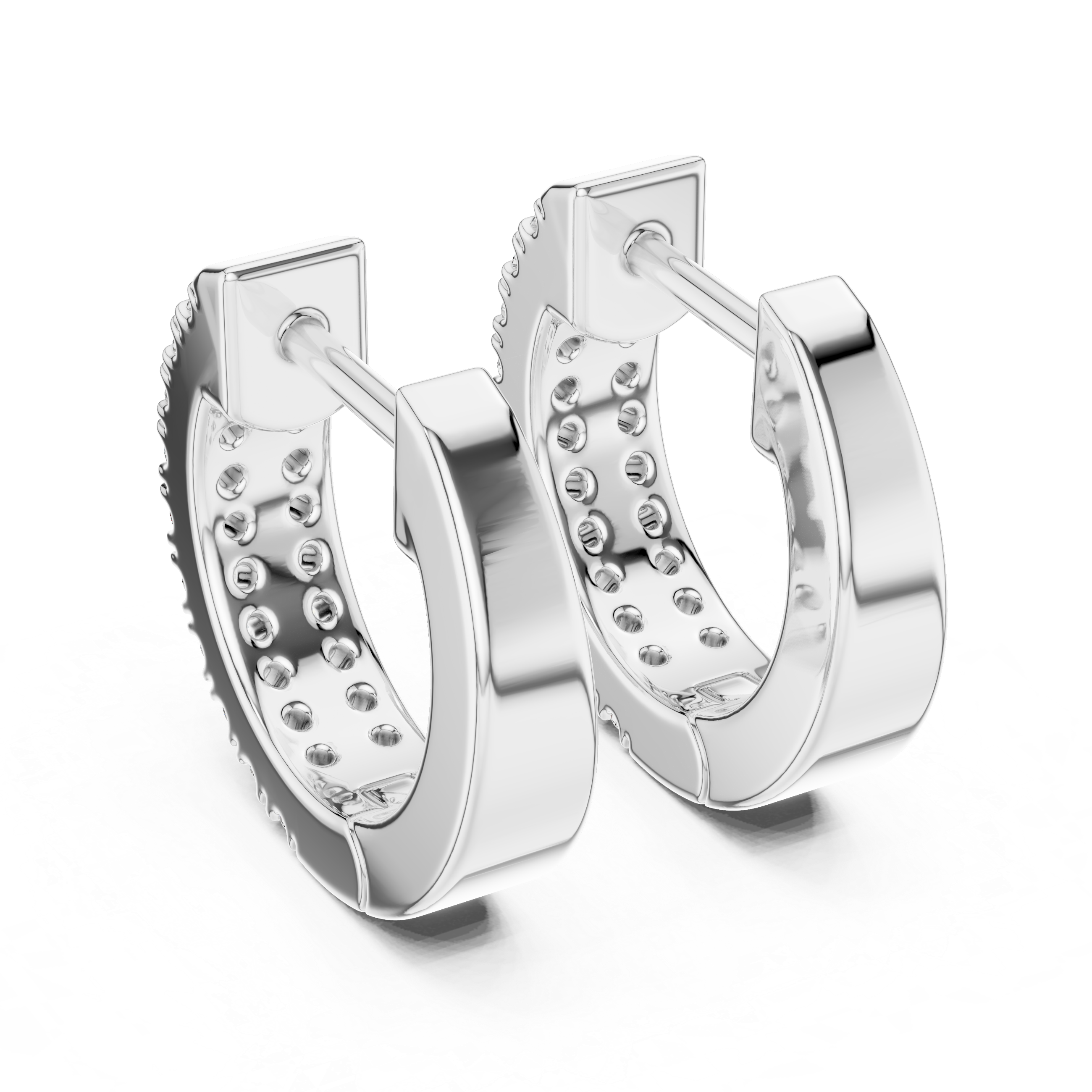 Sharp Square Stud Lab Grown Diamond Earrings