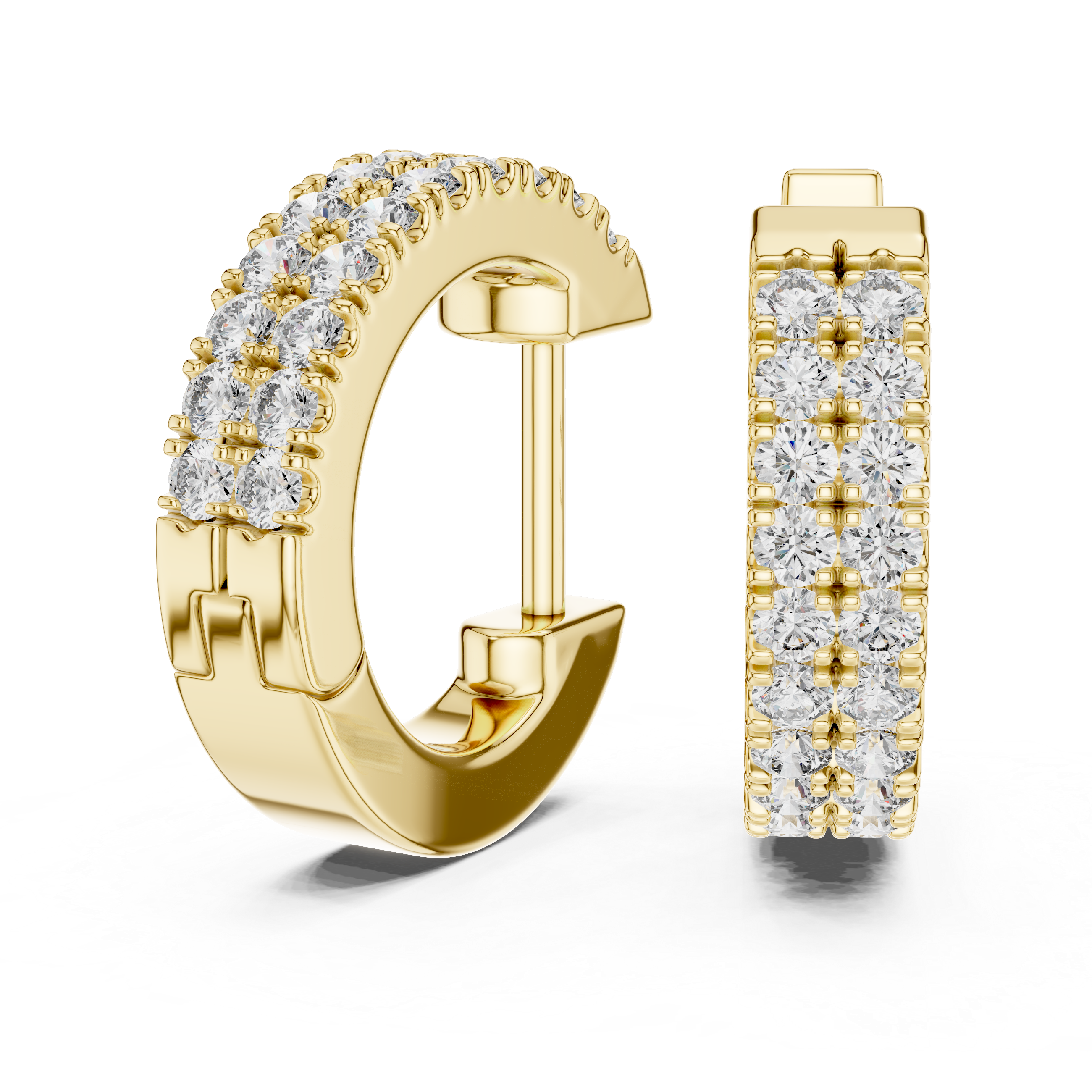 Sharp Square Stud Lab Grown Diamond Earrings