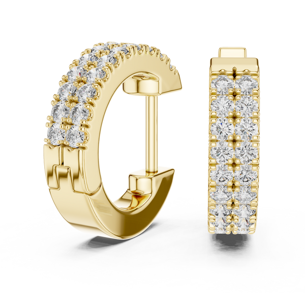 Sharp Square Stud Lab Grown Diamond Earrings