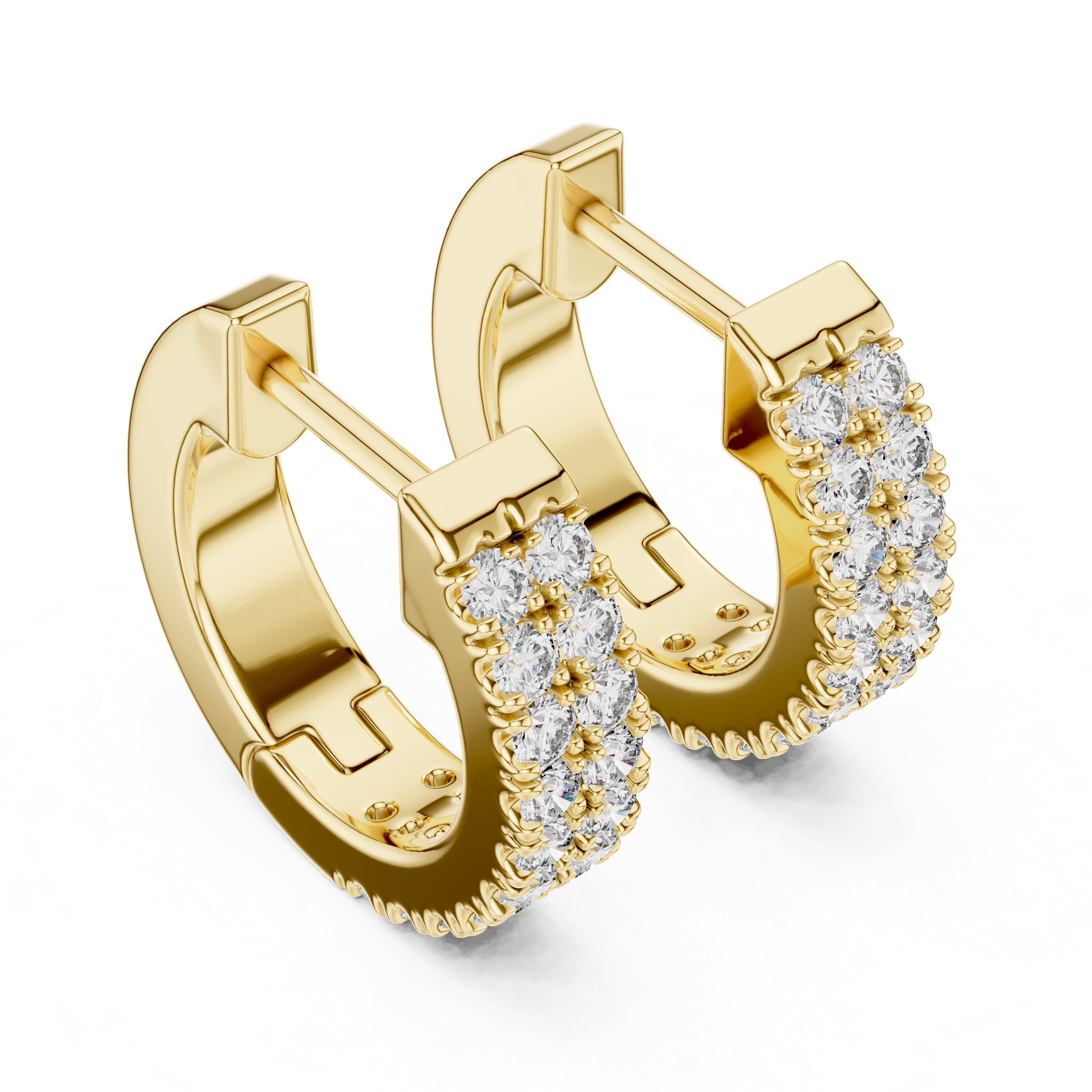 Sharp Square Stud Lab Grown Diamond Earrings