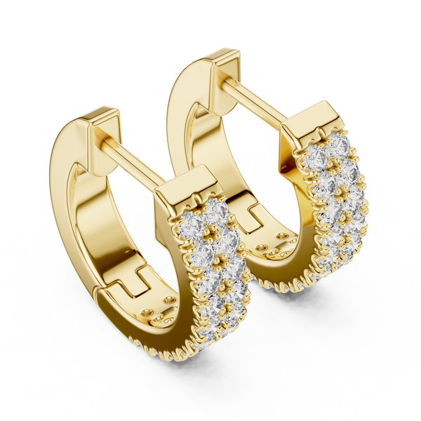 Sharp Square Stud Lab Grown Diamond Earrings