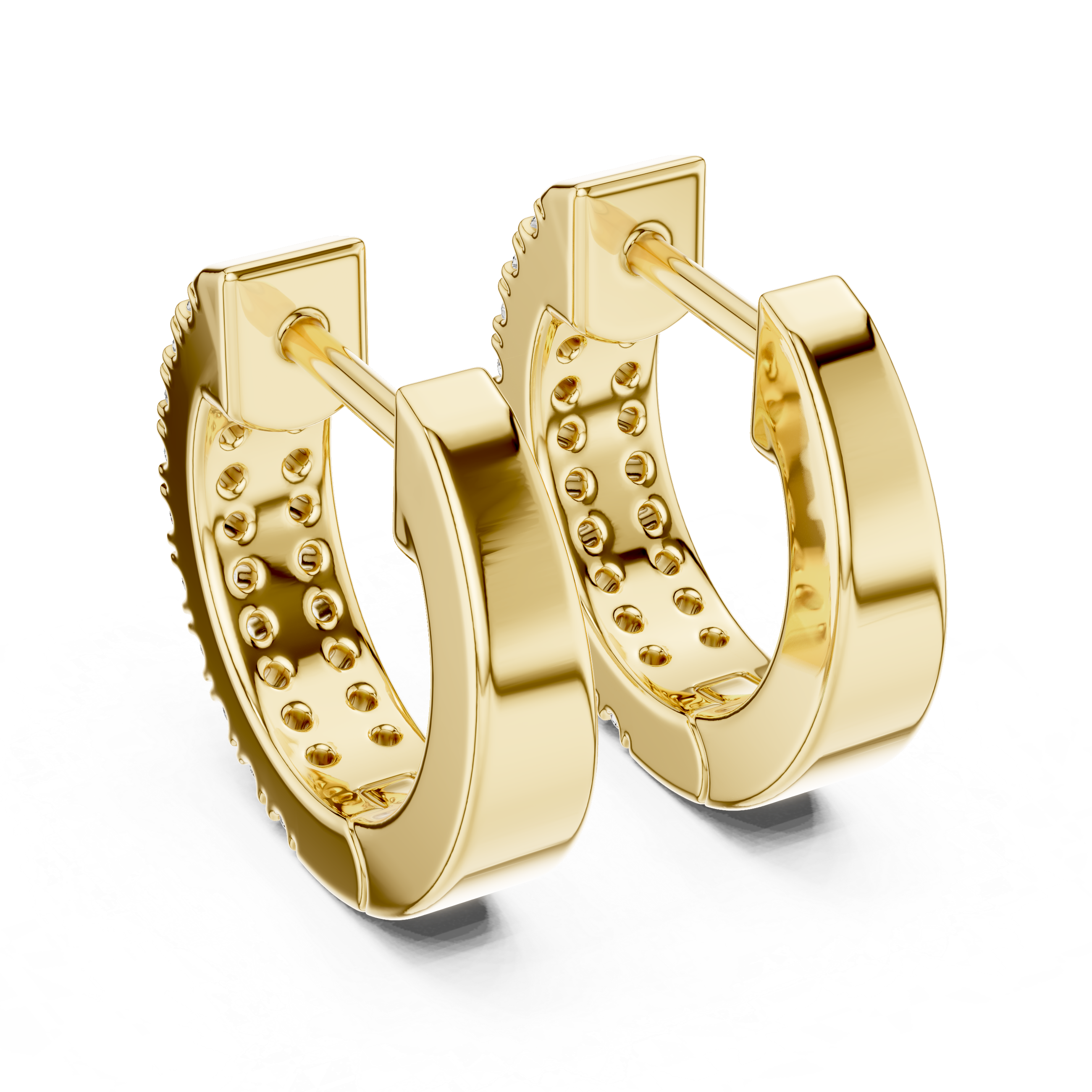 Sharp Square Stud Lab Grown Diamond Earrings