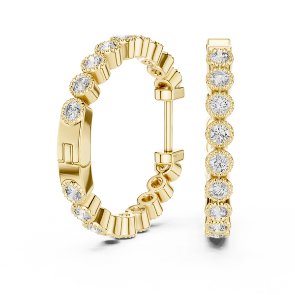 Contemporary Beam Lab Grown Diamond Earrings