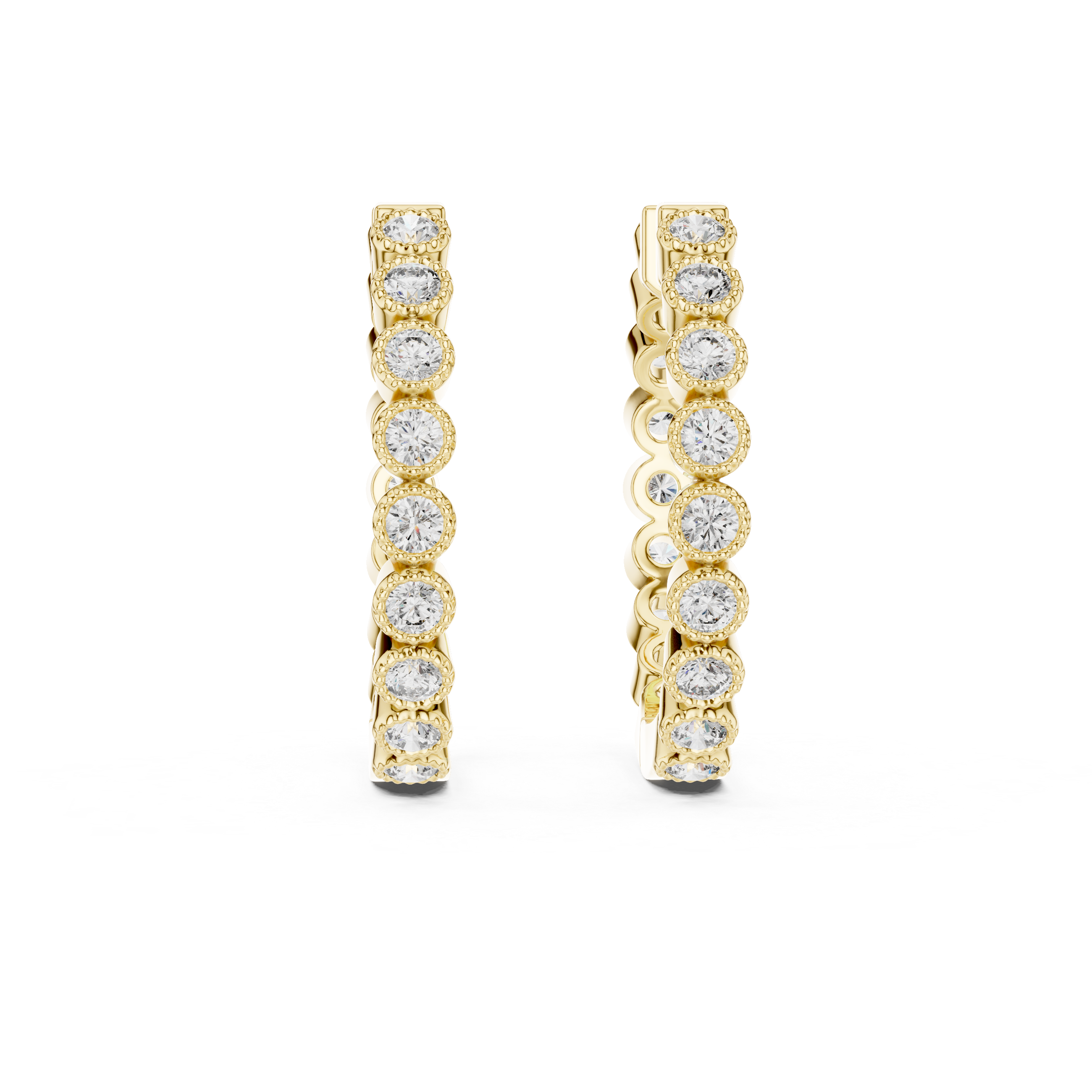 Contemporary Beam Lab Grown Diamond Earrings