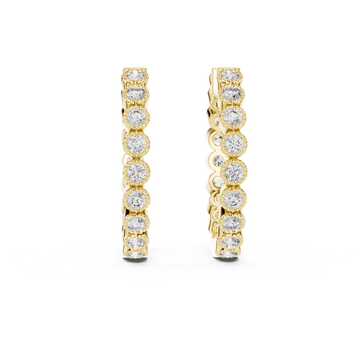 Contemporary Beam Lab Grown Diamond Earrings
