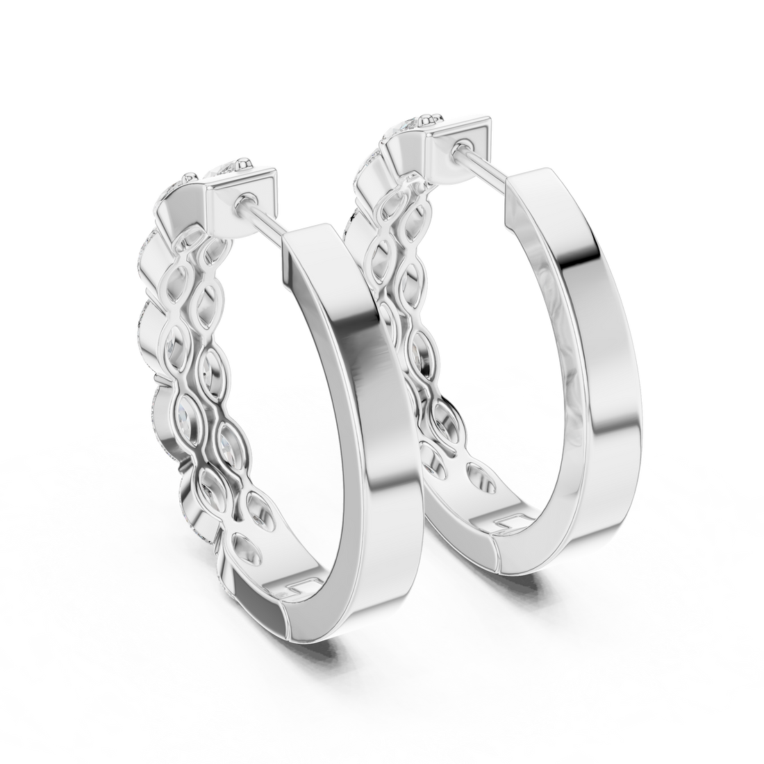 Antique Filigree Lab Grown Diamond Earrings