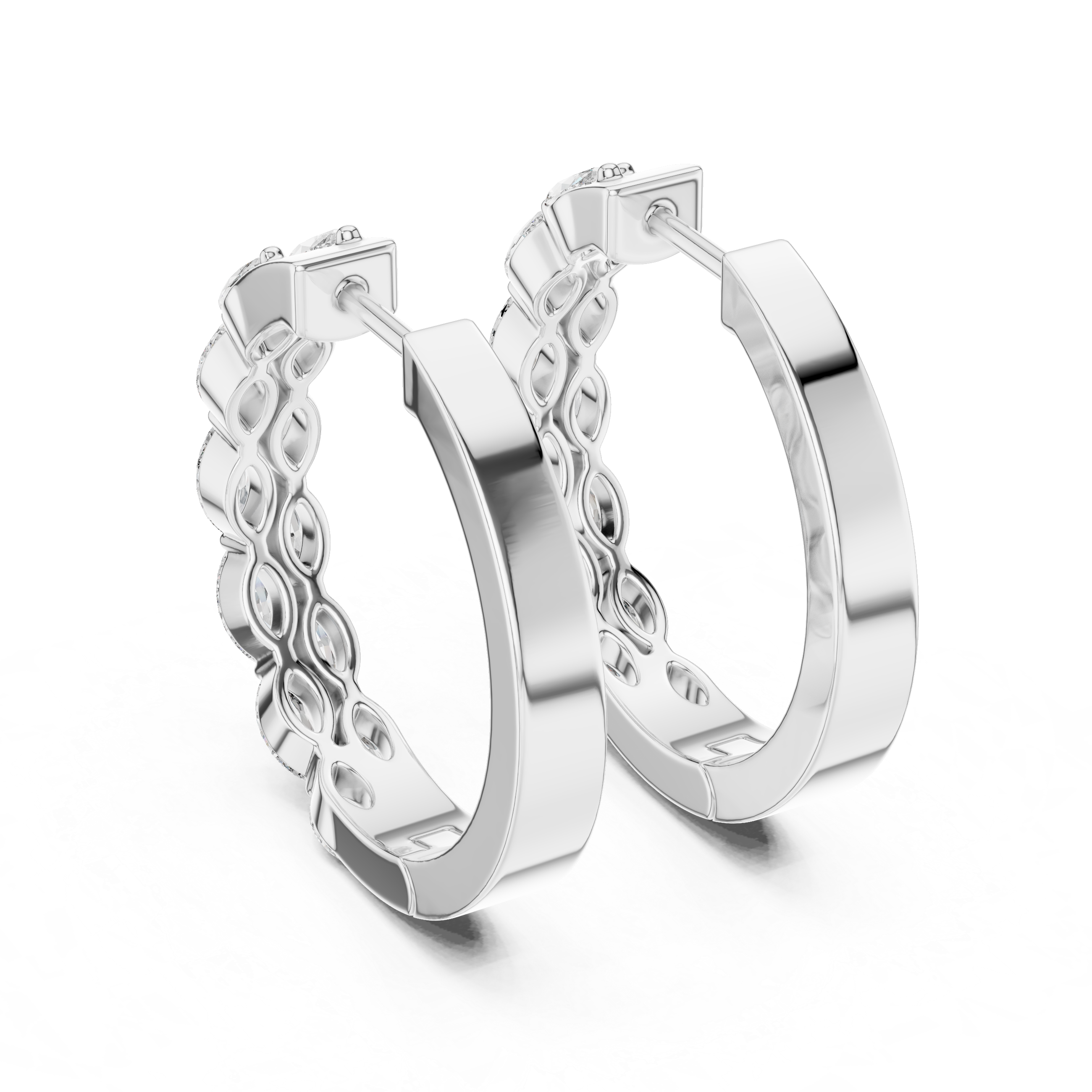 Antique Filigree Lab Grown Diamond Earrings