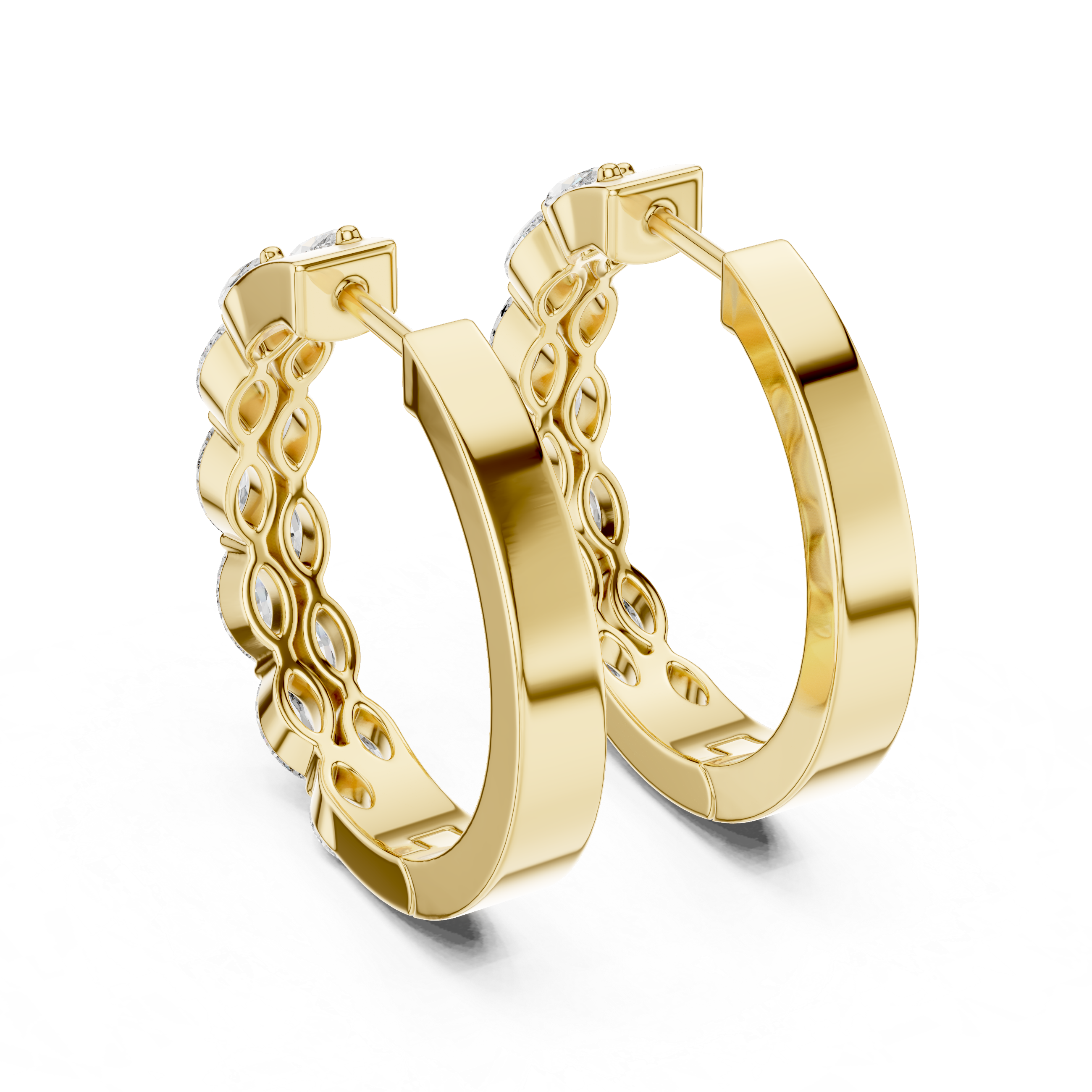 Antique Filigree Lab Grown Diamond Earrings