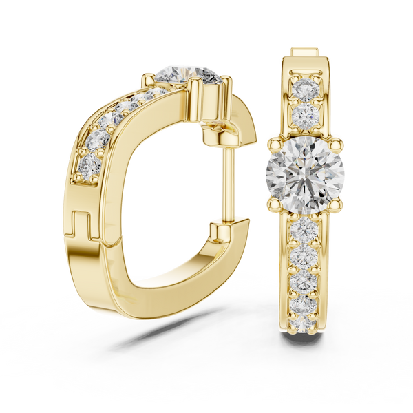 Astral Star Motif Lab Grown Diamond Earrings