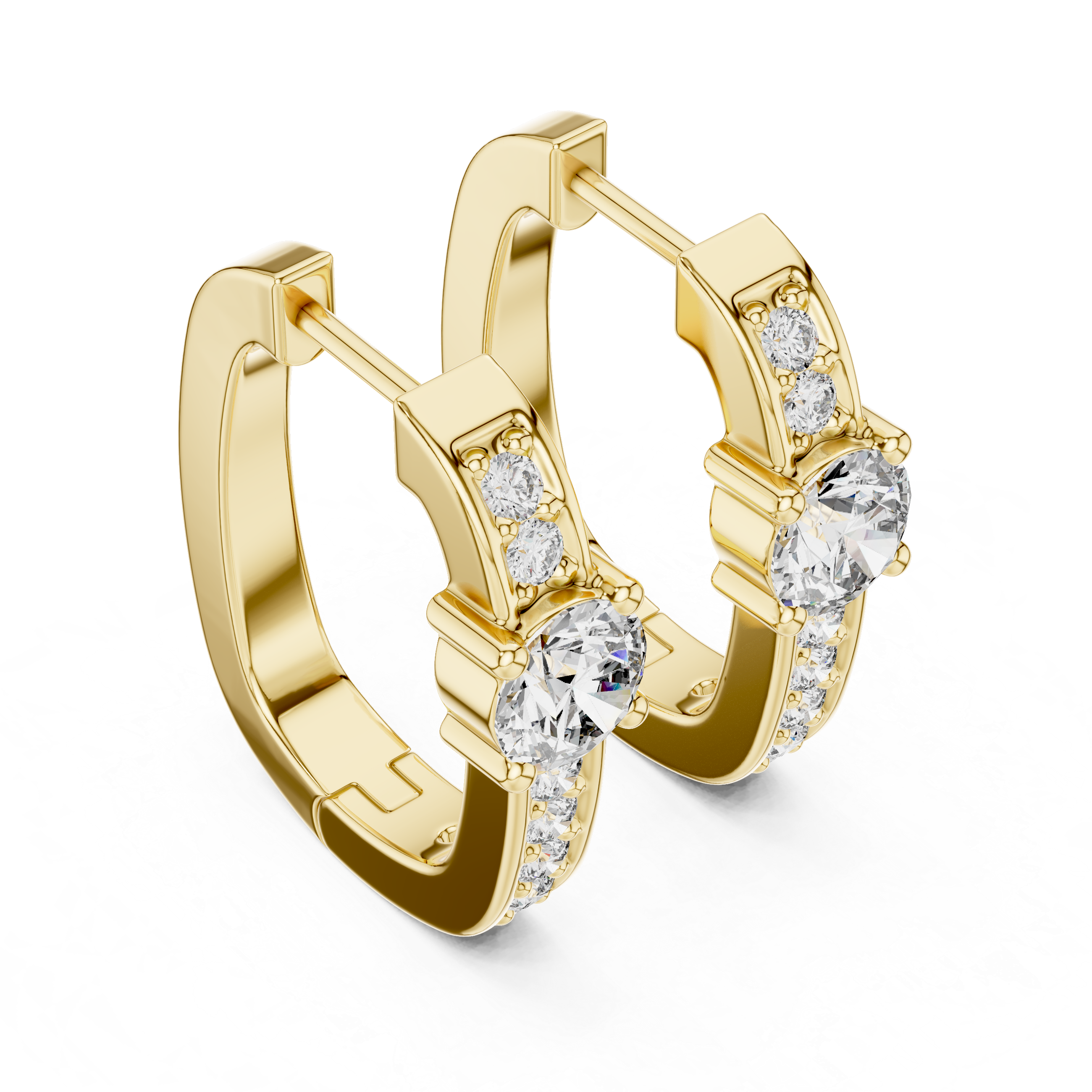 Astral Star Motif Lab Grown Diamond Earrings