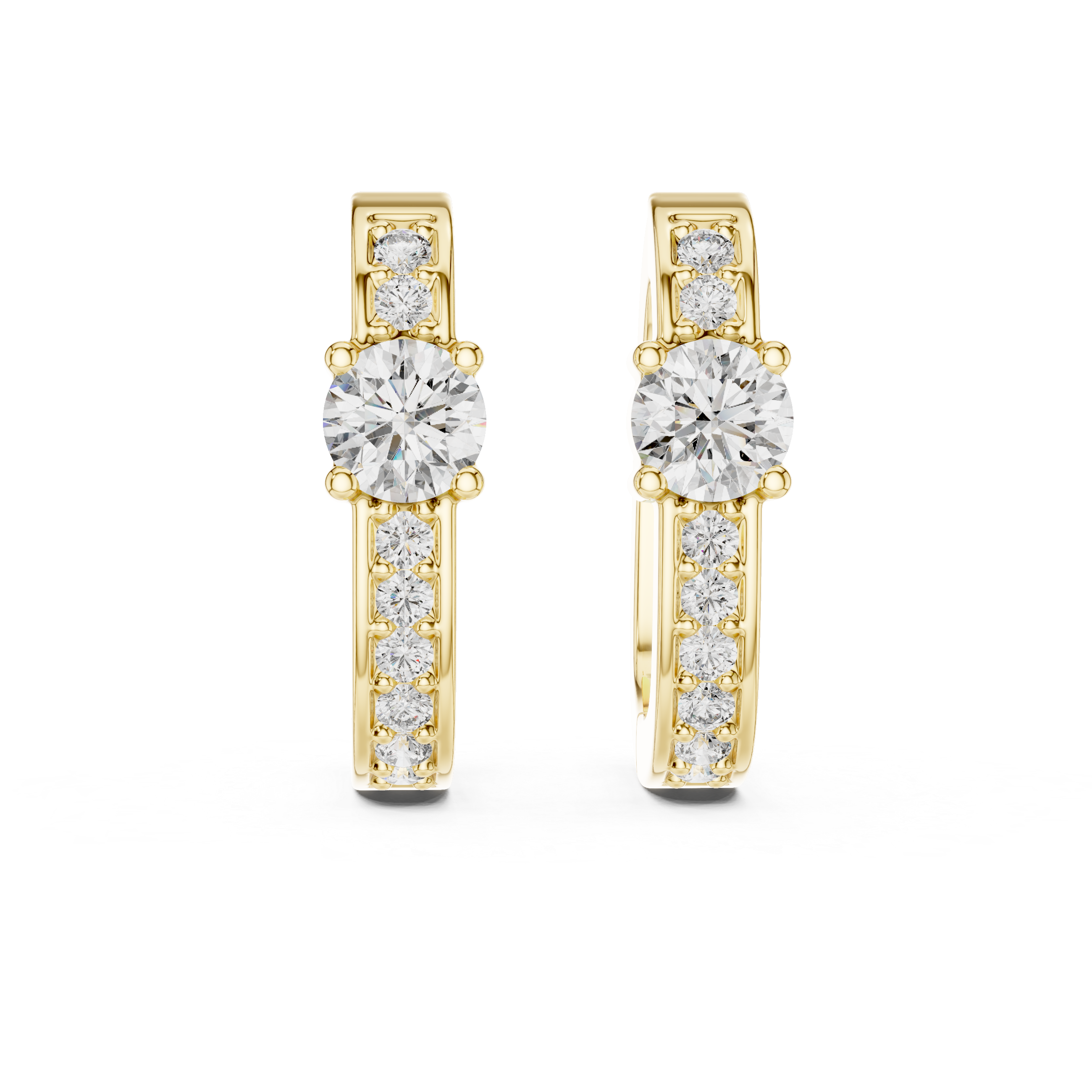 Astral Star Motif Lab Grown Diamond Earrings