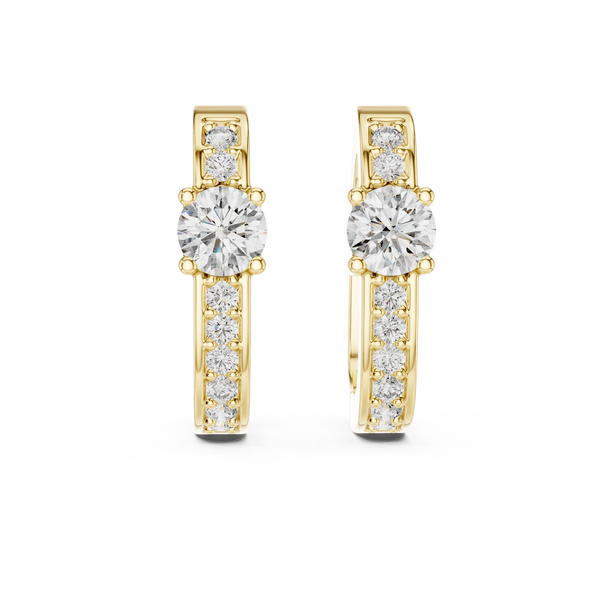 Astral Star Motif Lab Grown Diamond Earrings