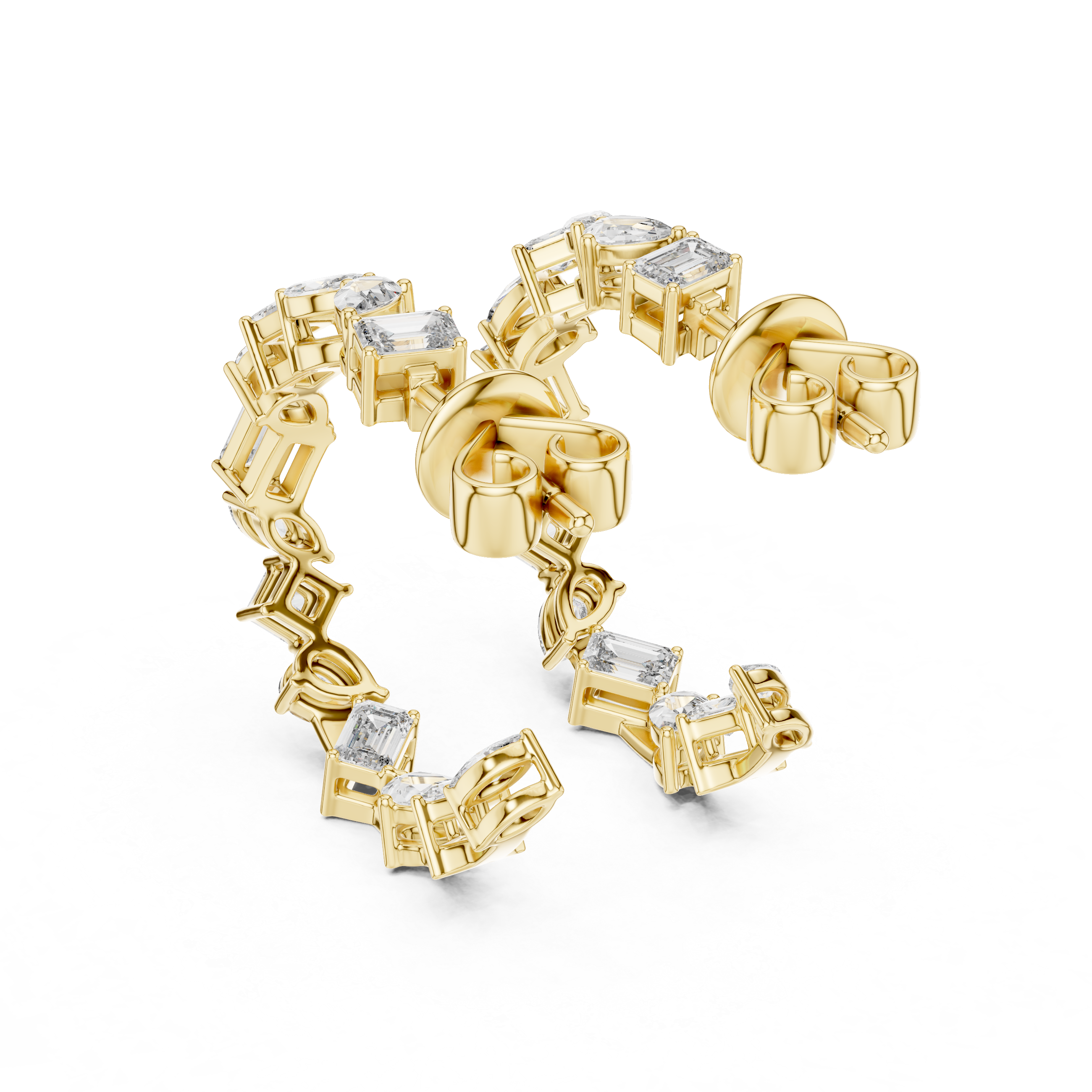 Ornate Cage Lab Grown Diamond Earrings
