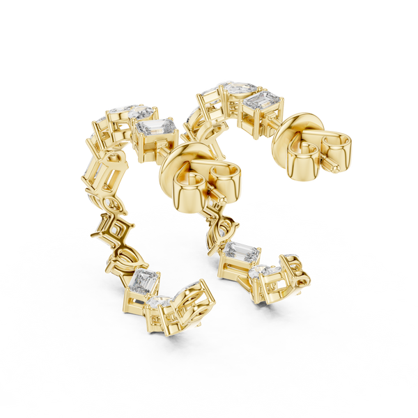Ornate Cage Lab Grown Diamond Earrings