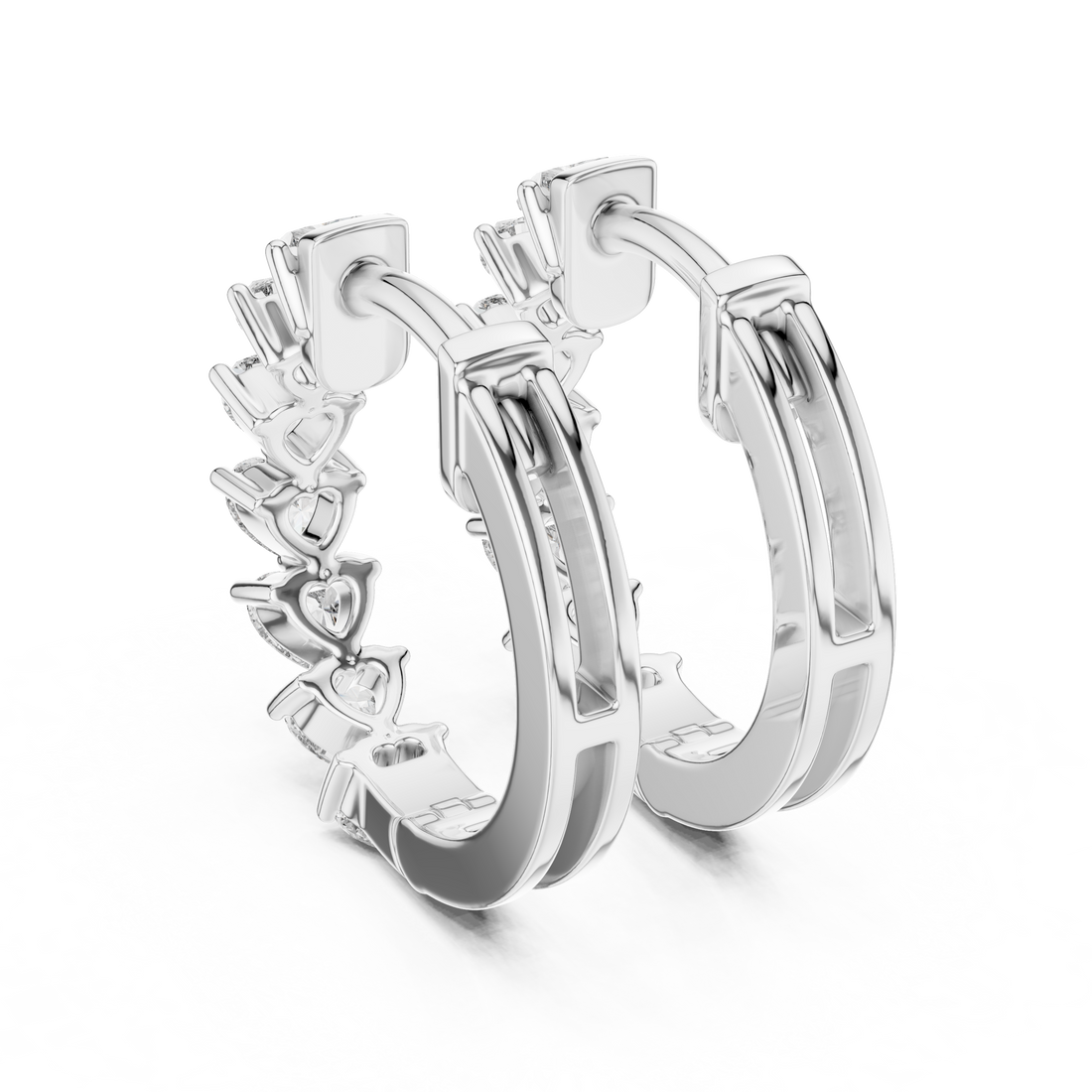 Modish Ribbon Lab Grown Diamond Earrings