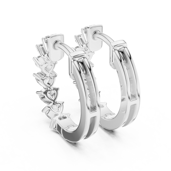 Modish Ribbon Lab Grown Diamond Earrings