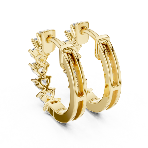 Modish Ribbon Lab Grown Diamond Earrings