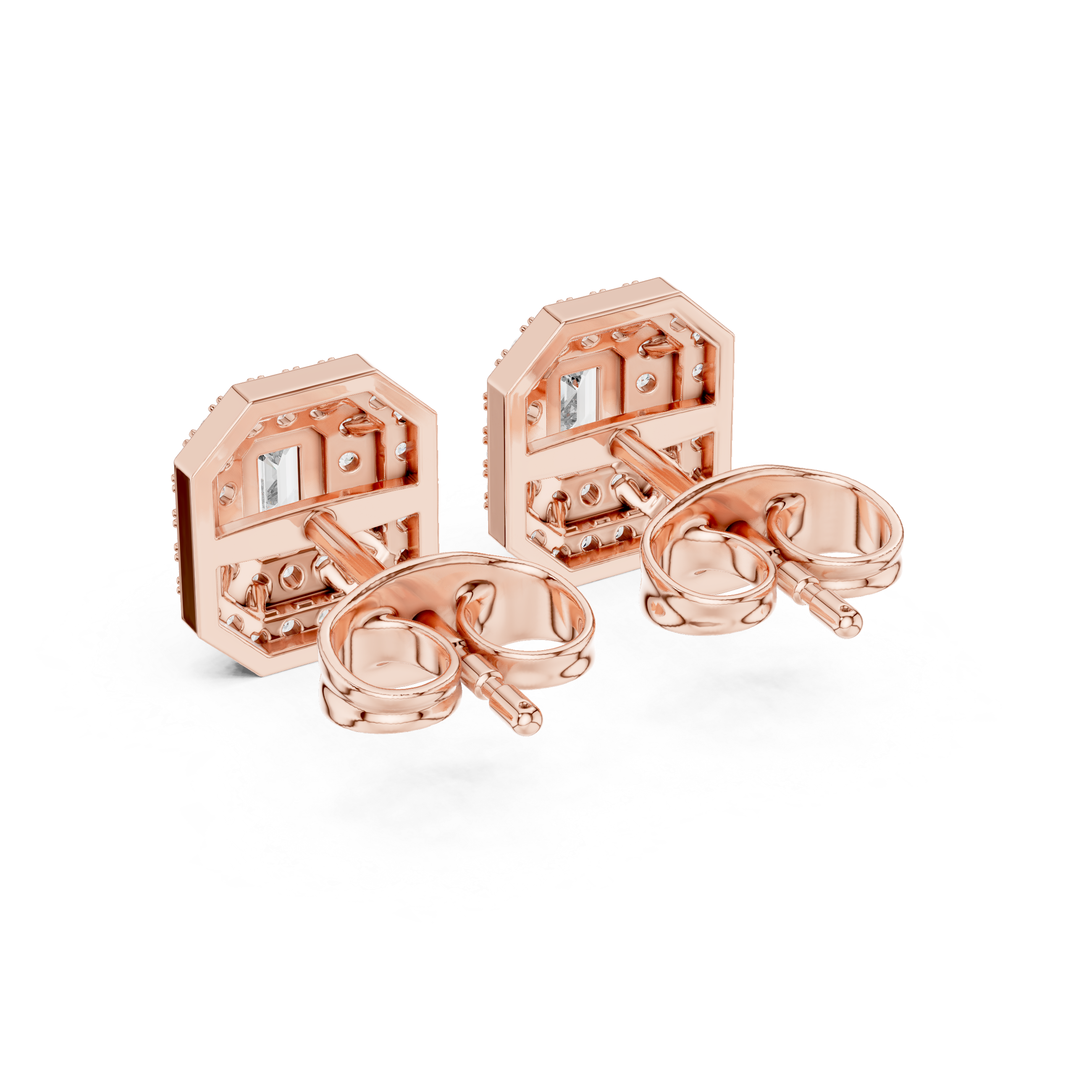 Petite Floral lab grown diamond earring