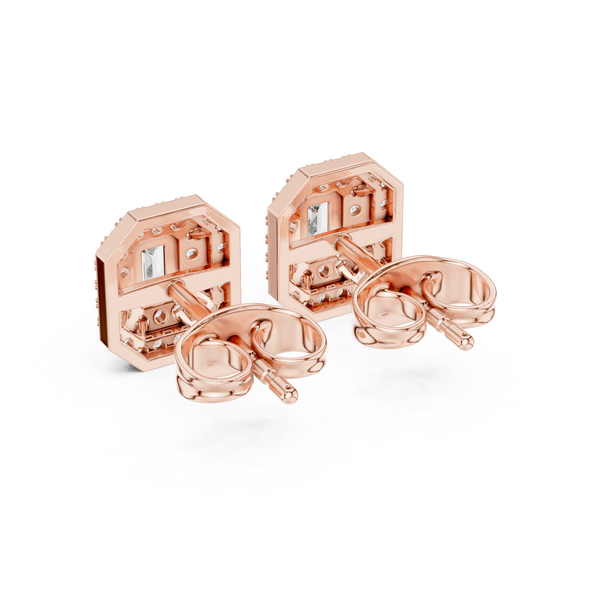 Petite Floral lab grown diamond earring