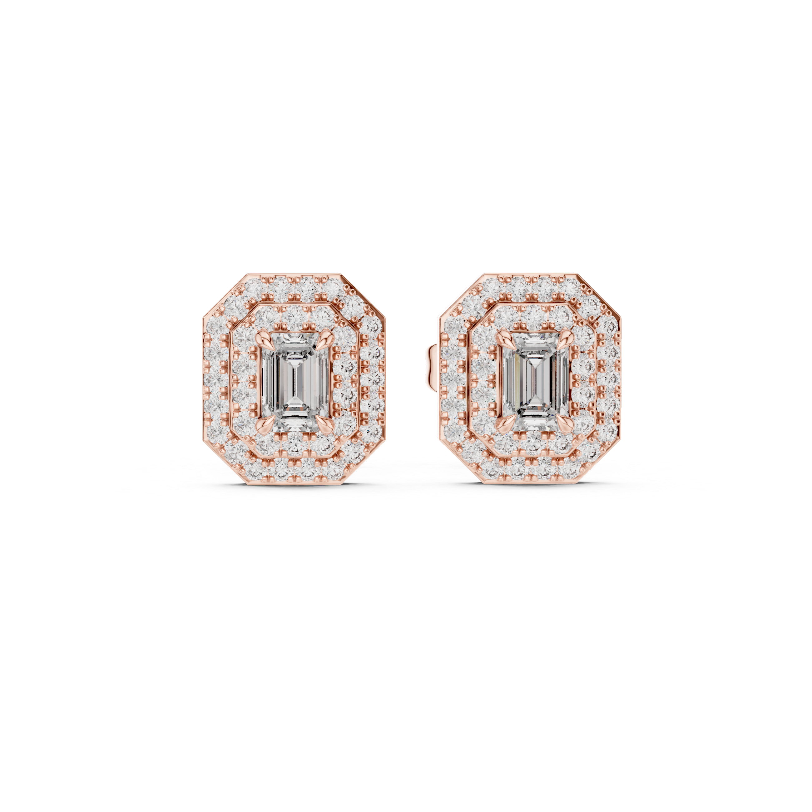 Petite Floral lab grown diamond earring