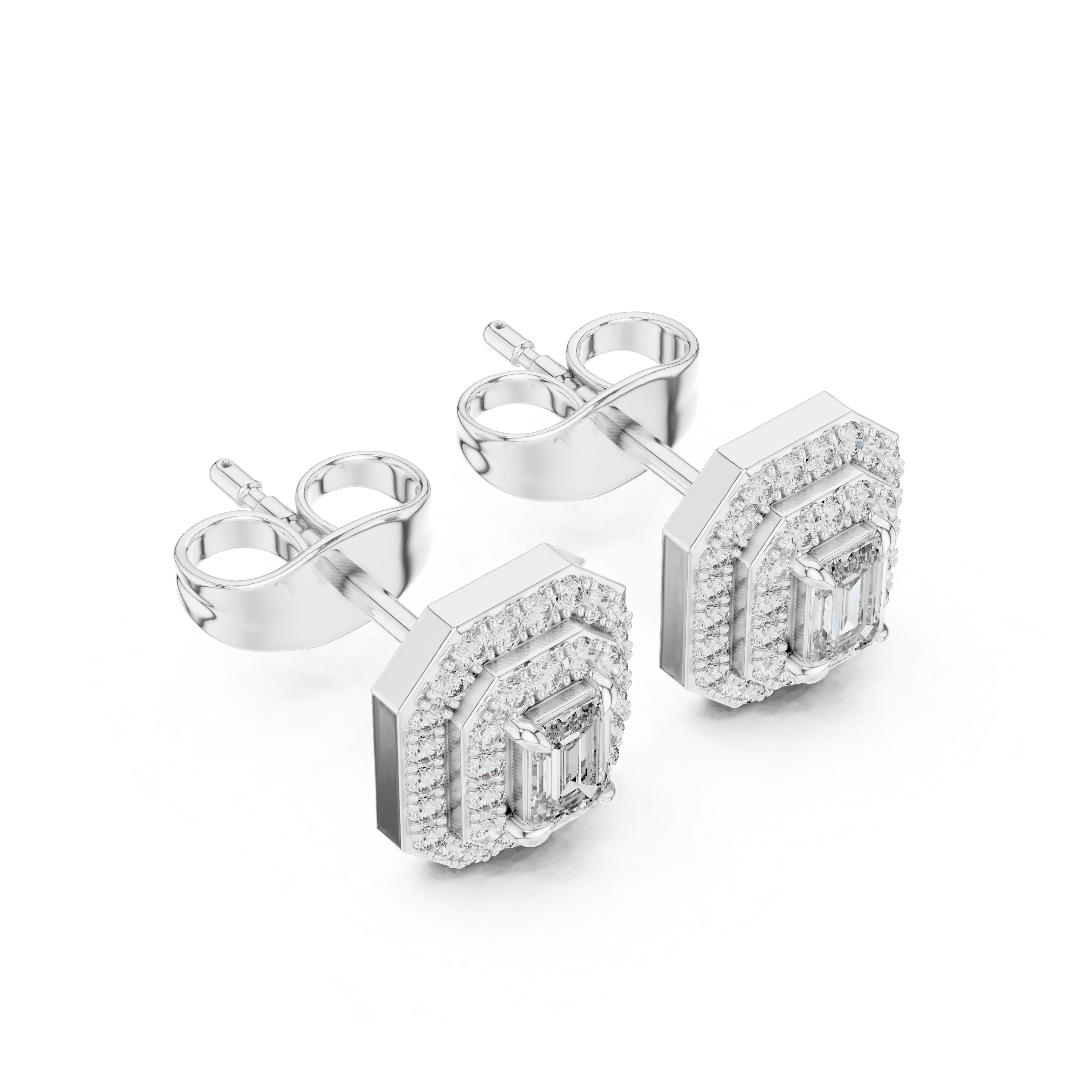 Petite Floral lab grown diamond earring