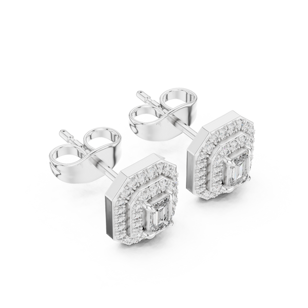 Petite Floral lab grown diamond earring