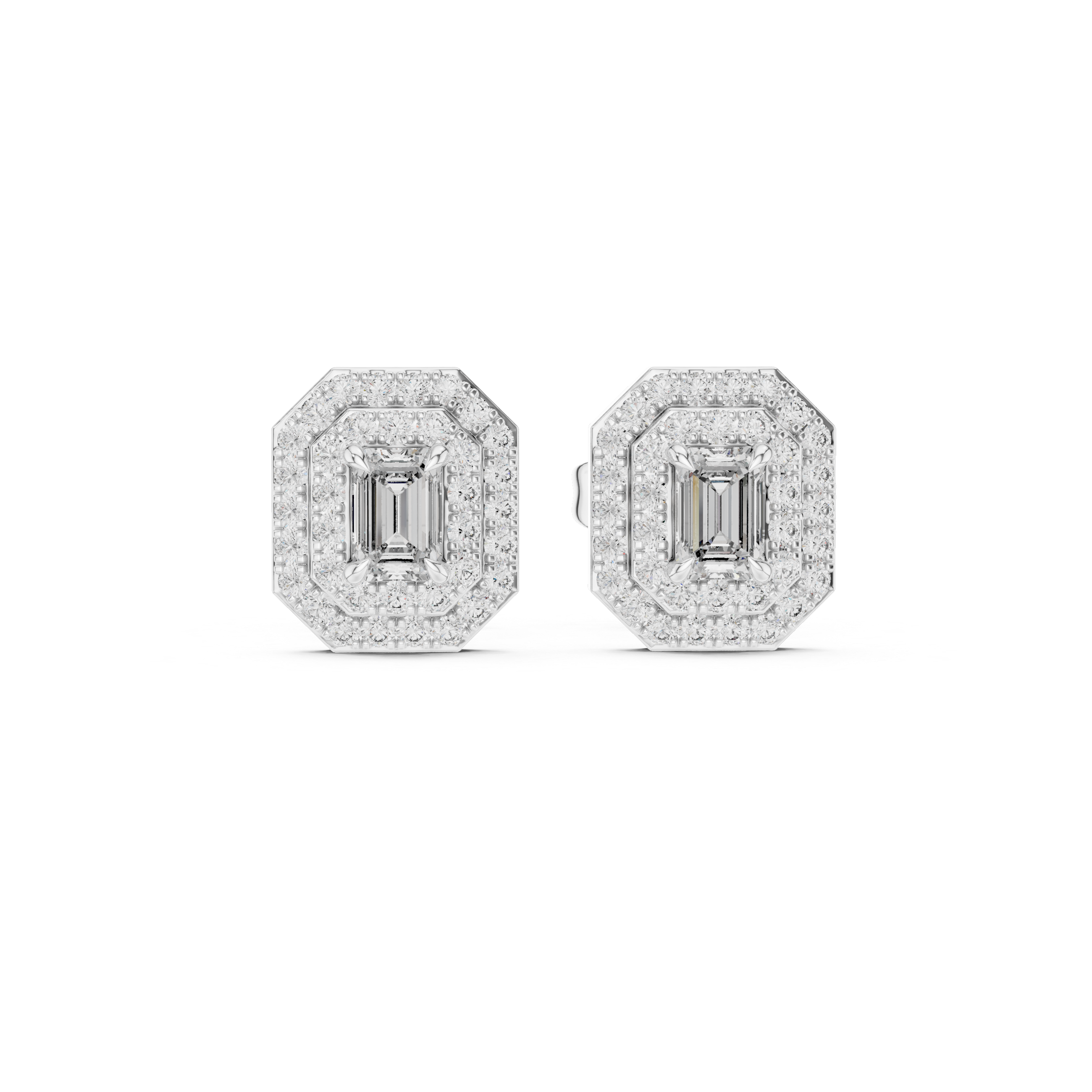 Petite Floral lab grown diamond earring