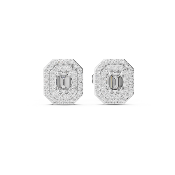 Petite Floral lab grown diamond earring