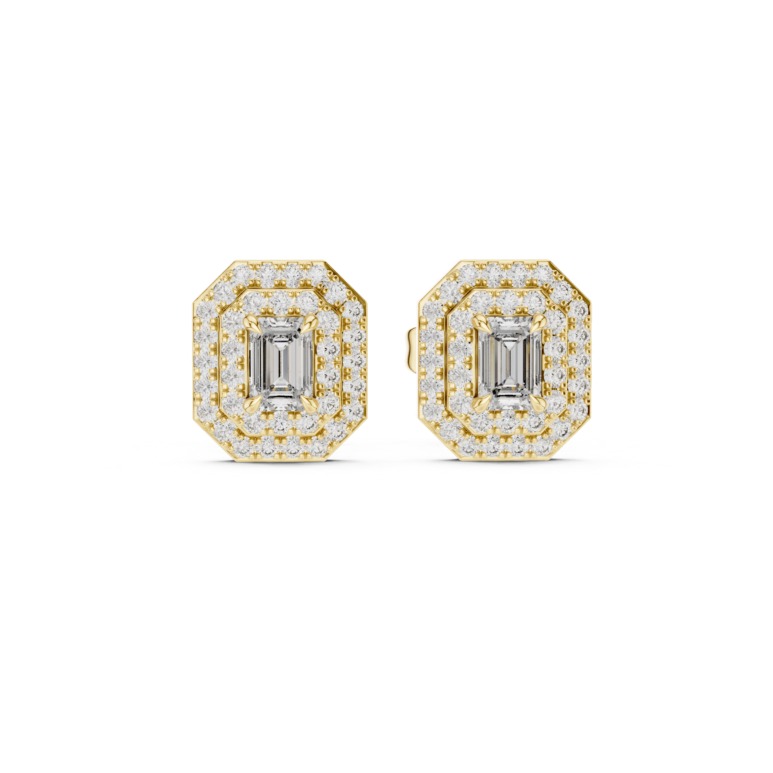 Petite Floral lab grown diamond earring