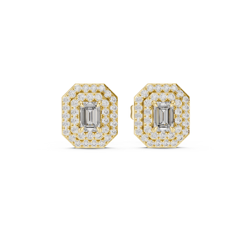 Petite Floral lab grown diamond earring