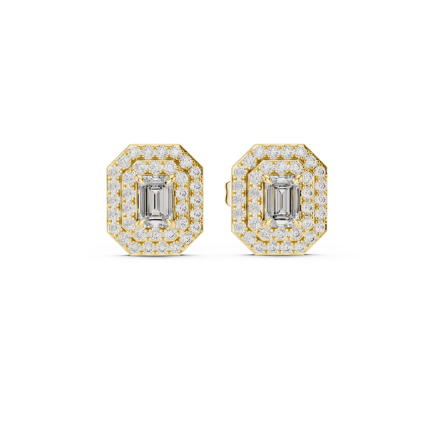 Petite Floral lab grown diamond earring