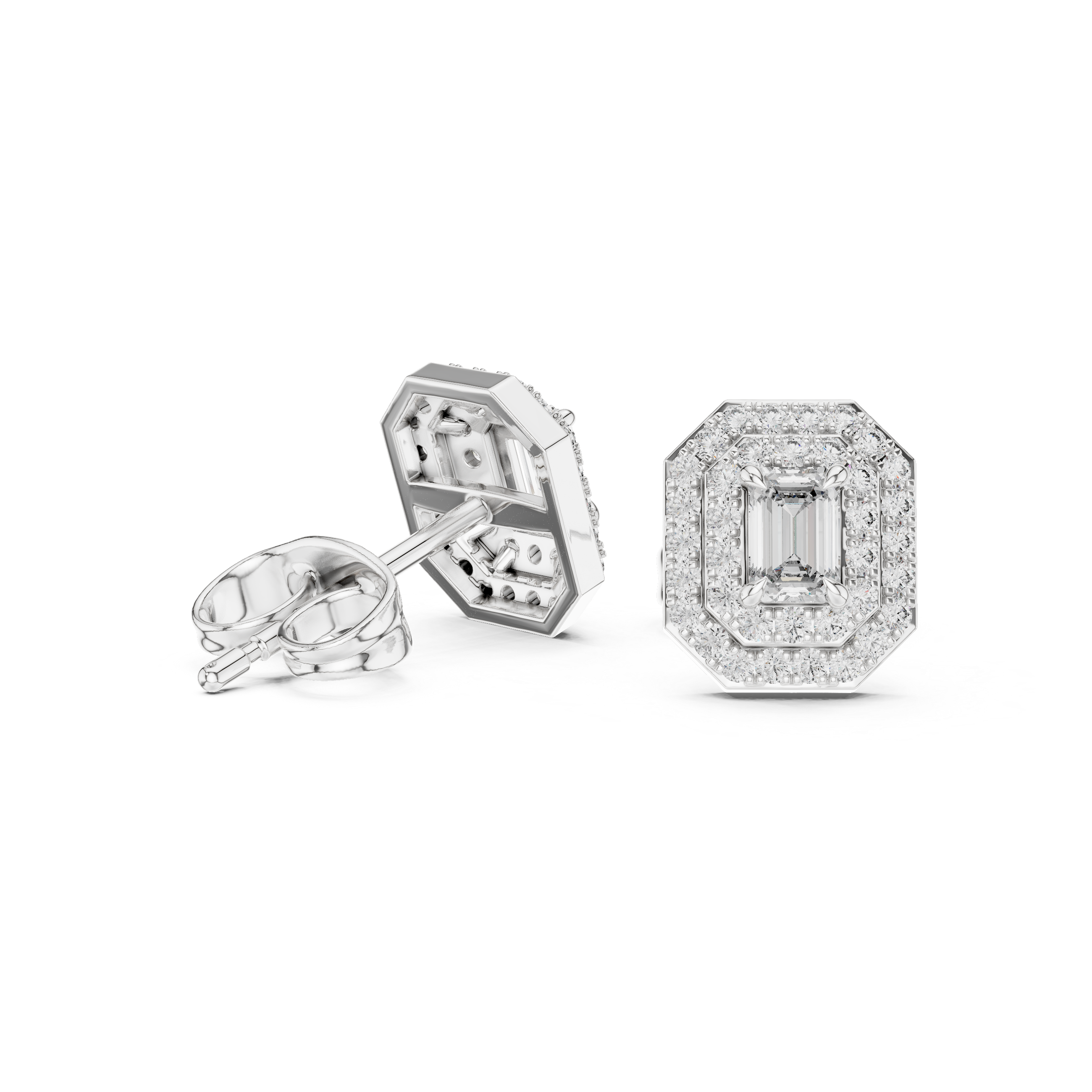 Petite Floral lab grown diamond earring