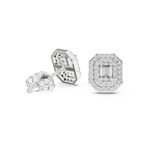 Petite Floral lab grown diamond earring