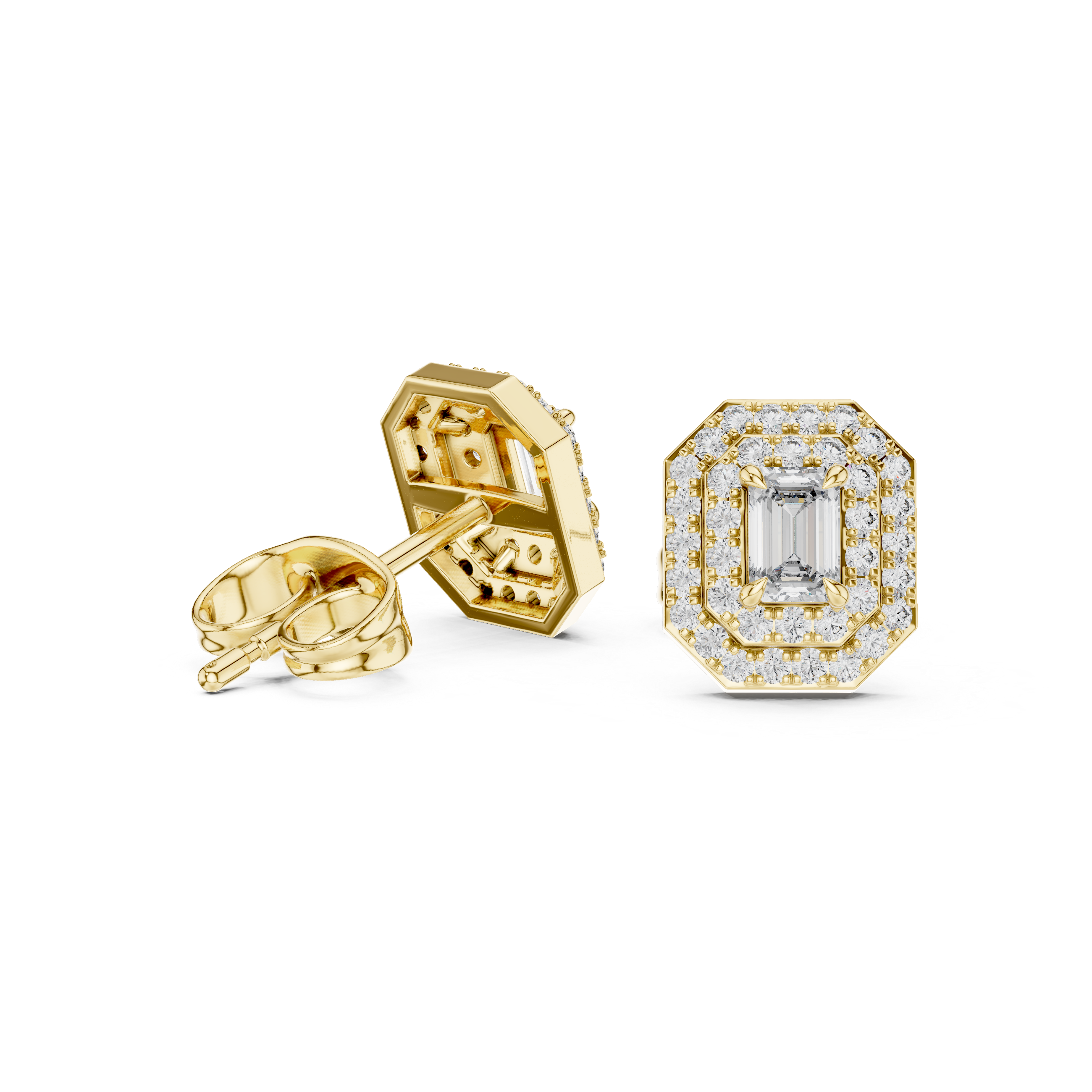 Petite Floral lab grown diamond earring