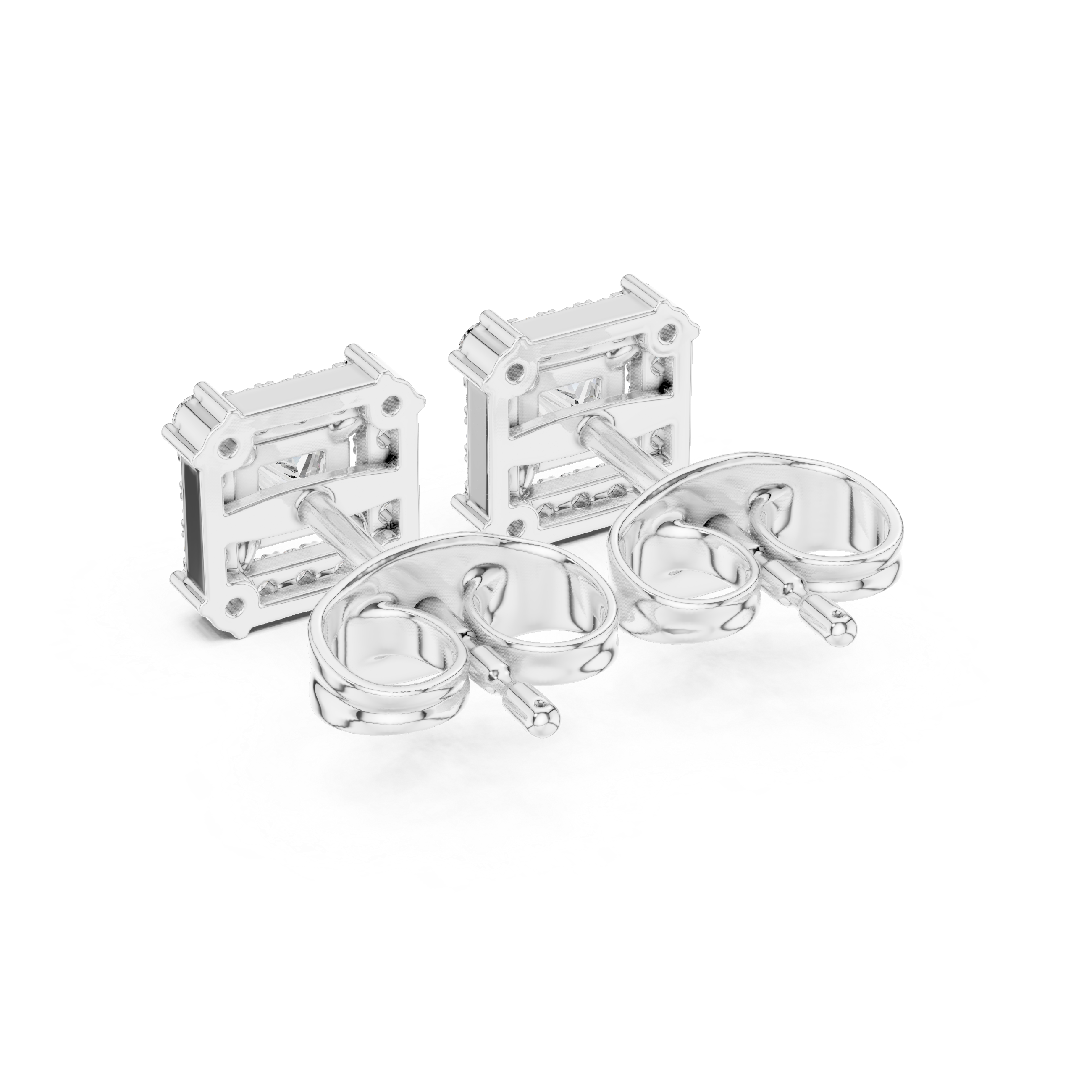Crystal Wave lab grown diamond earring