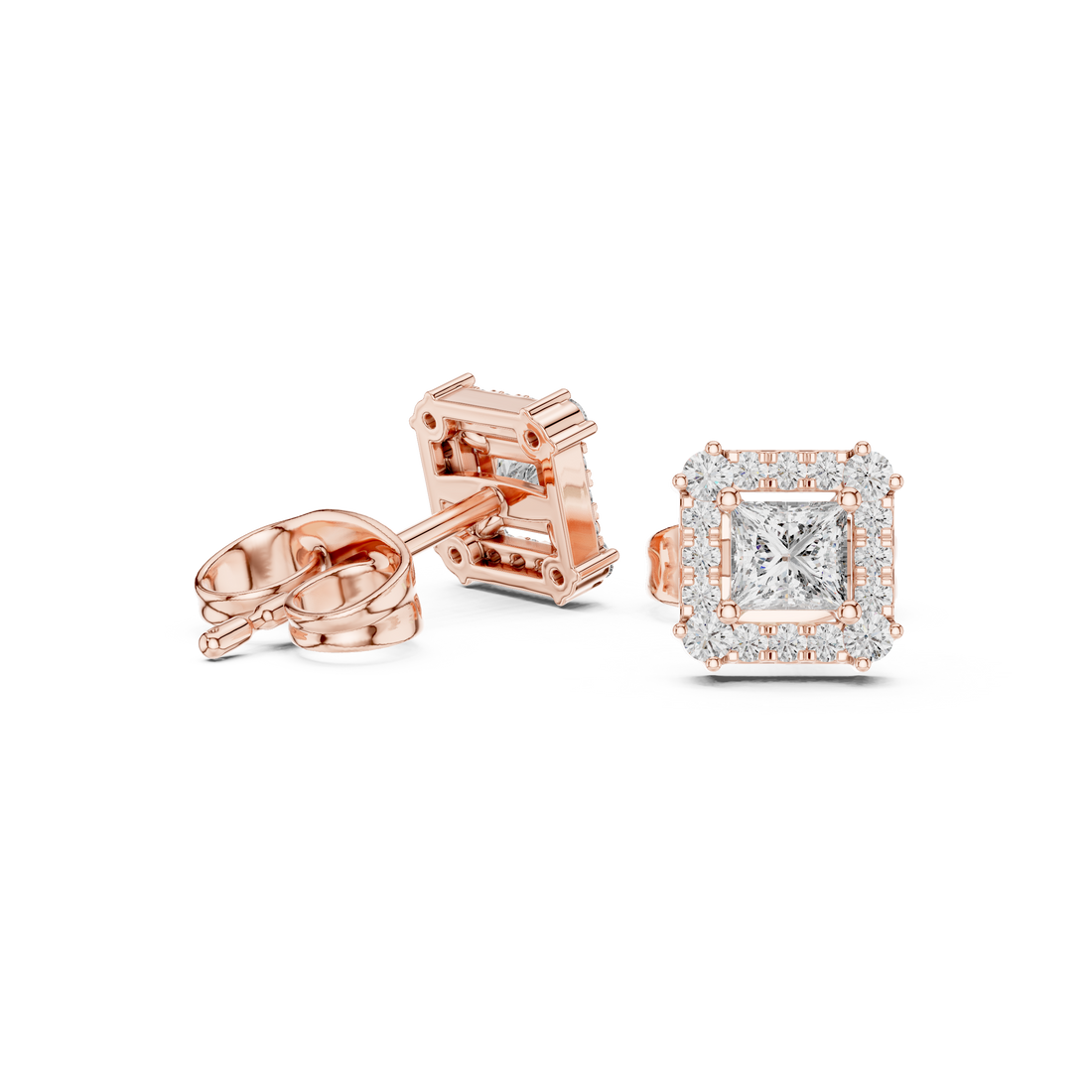 Crystal Wave lab grown diamond earring