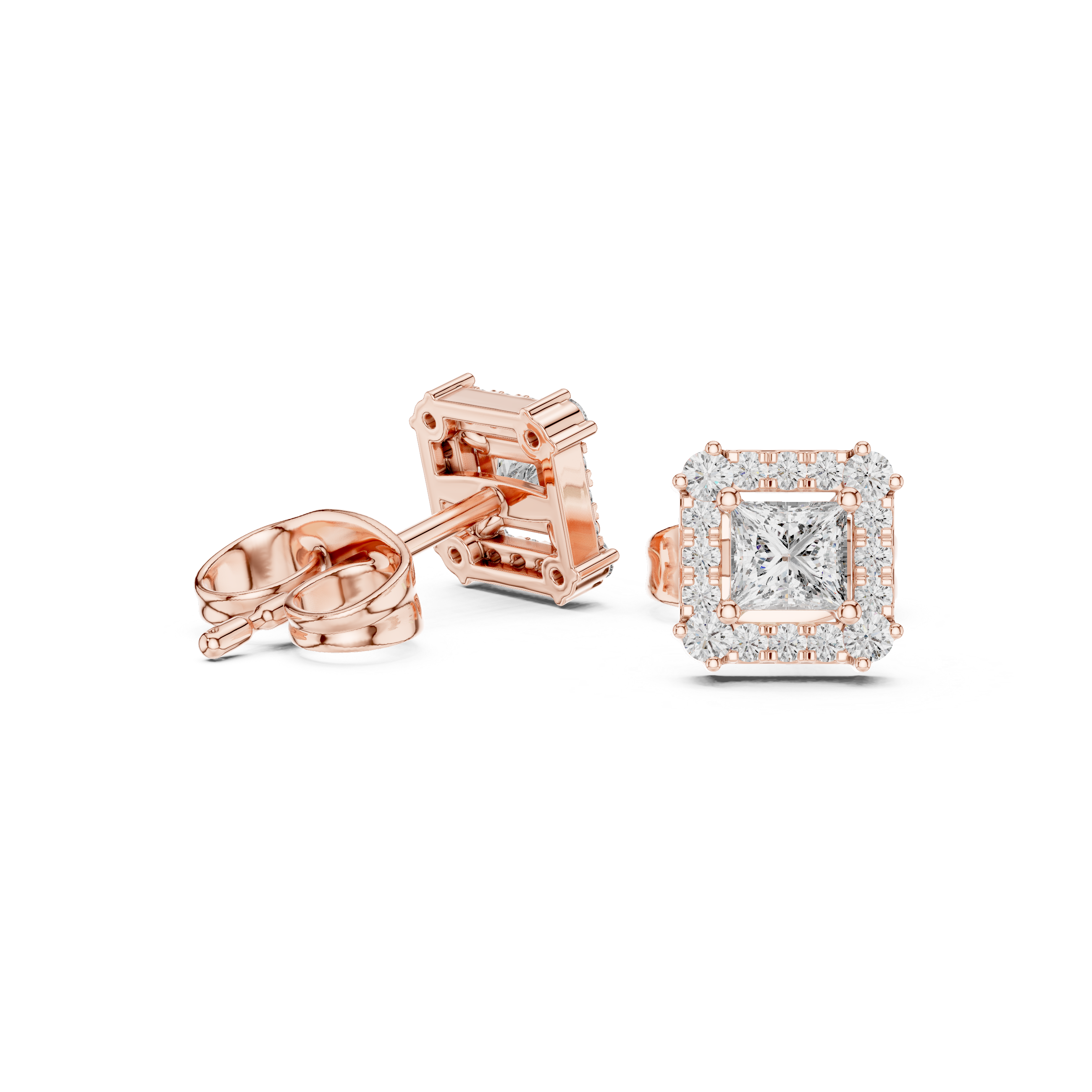 Crystal Wave lab grown diamond earring