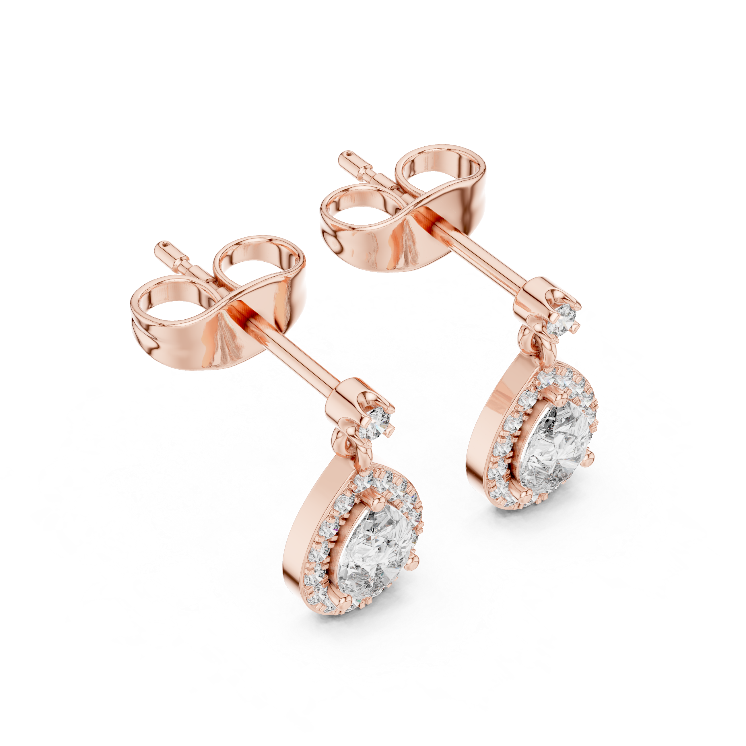 Dainty Ribbon lab grown diamond earring
