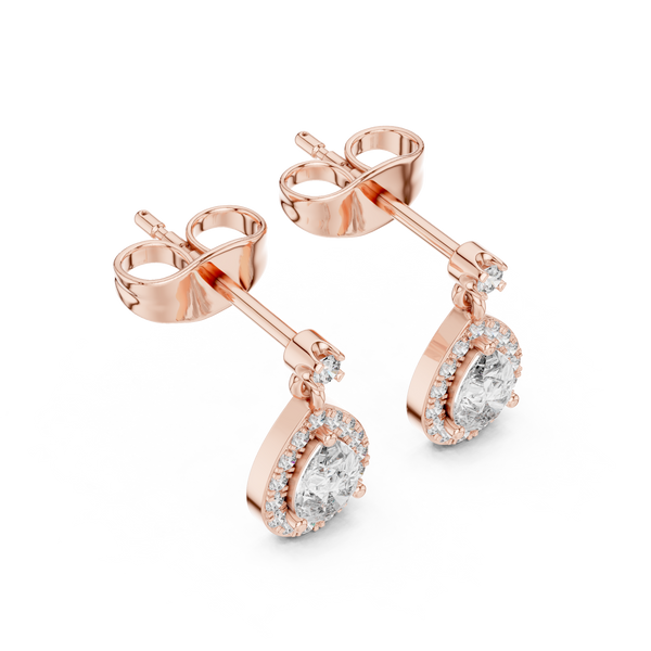 Dainty Ribbon lab grown diamond earring
