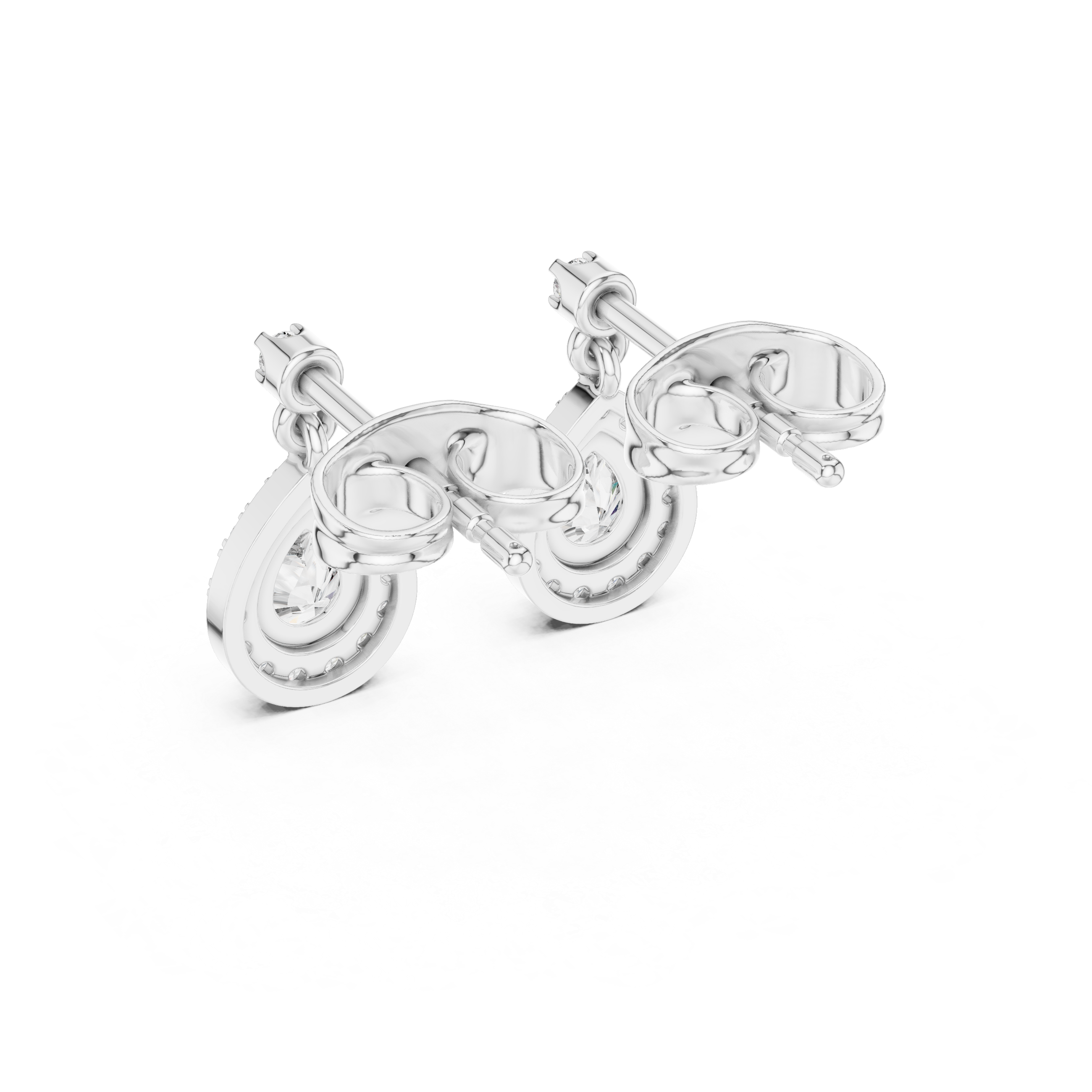 Dainty Ribbon lab grown diamond earring