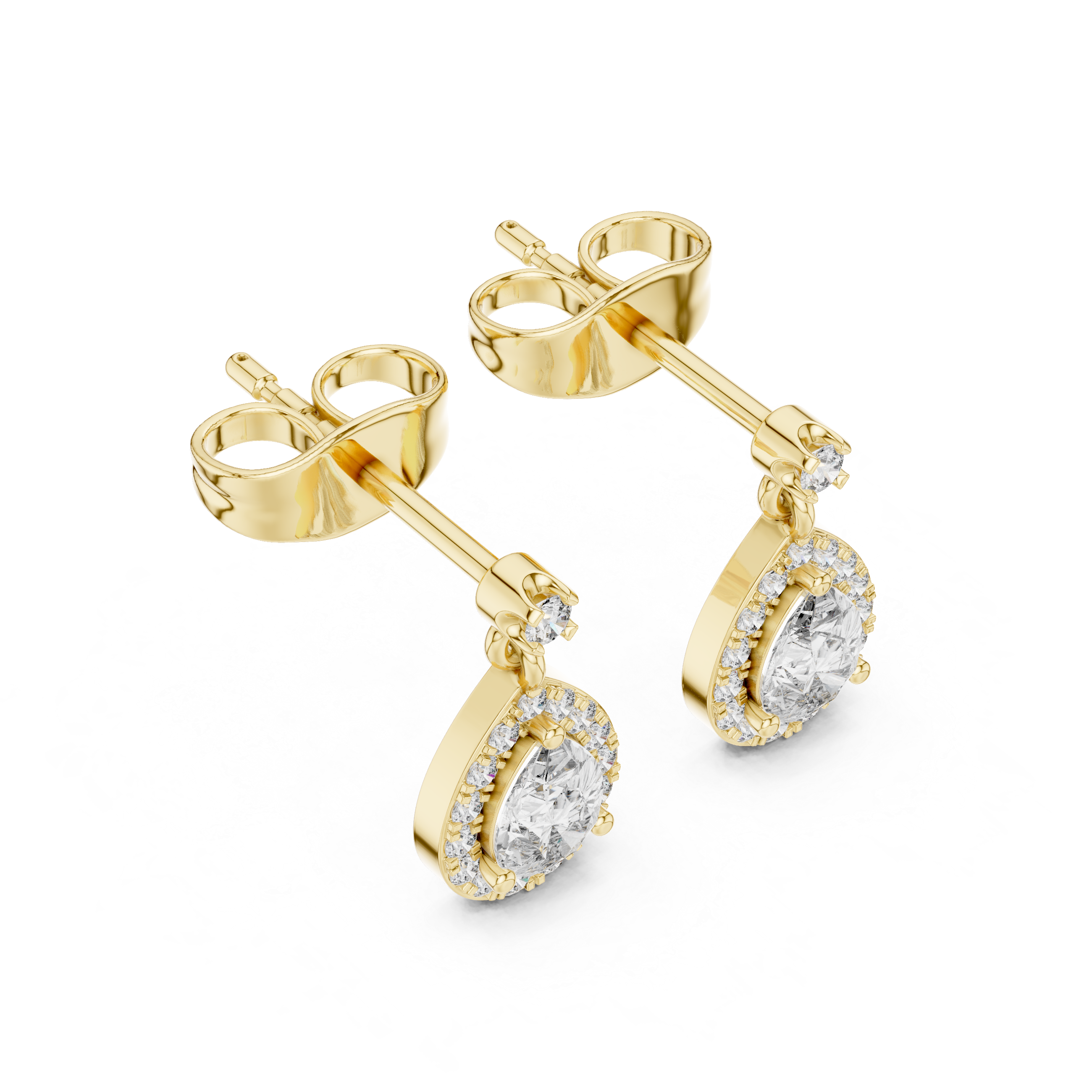 Dainty Ribbon lab grown diamond earring