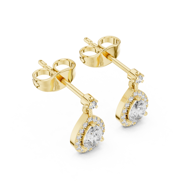 Dainty Ribbon lab grown diamond earring