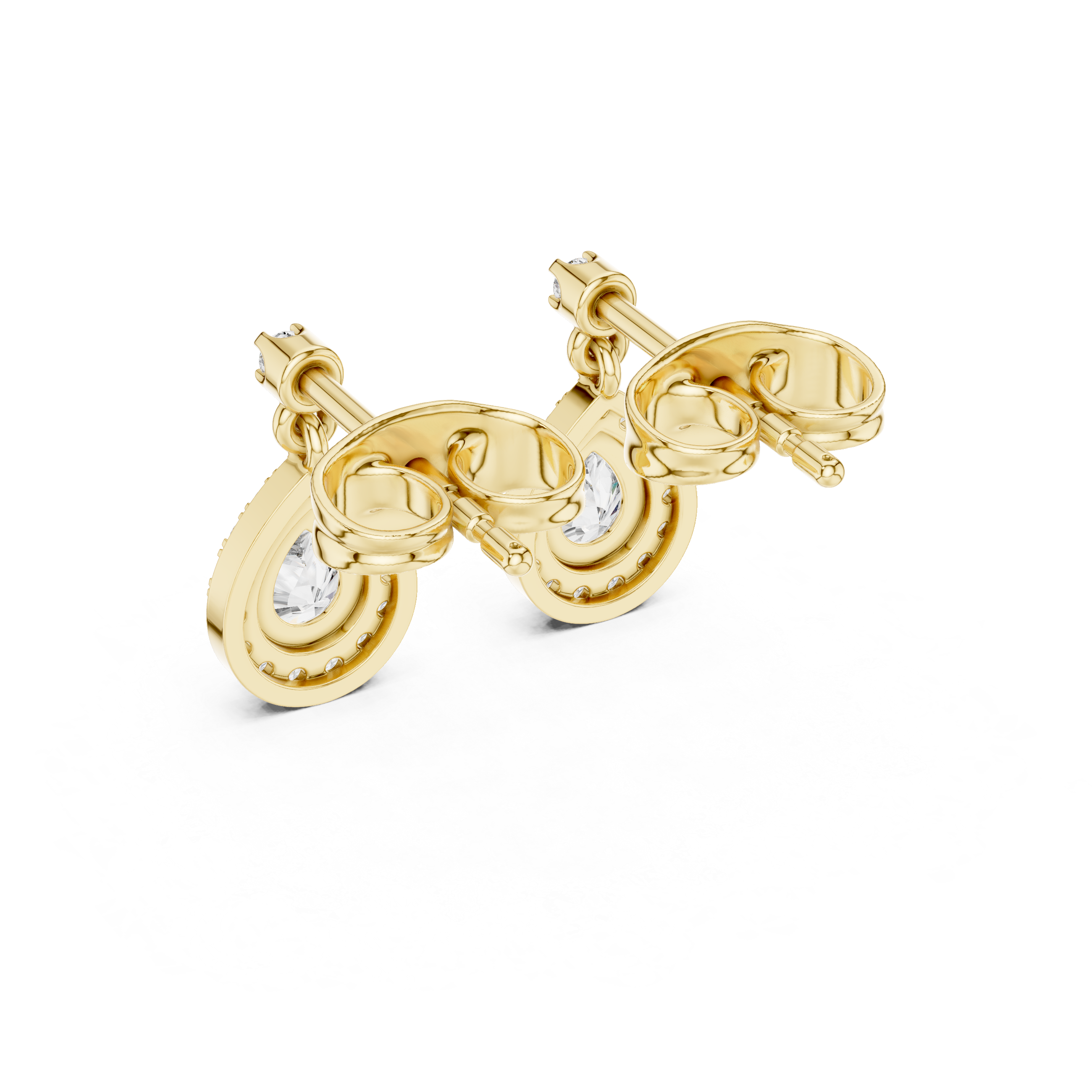Dainty Ribbon lab grown diamond earring