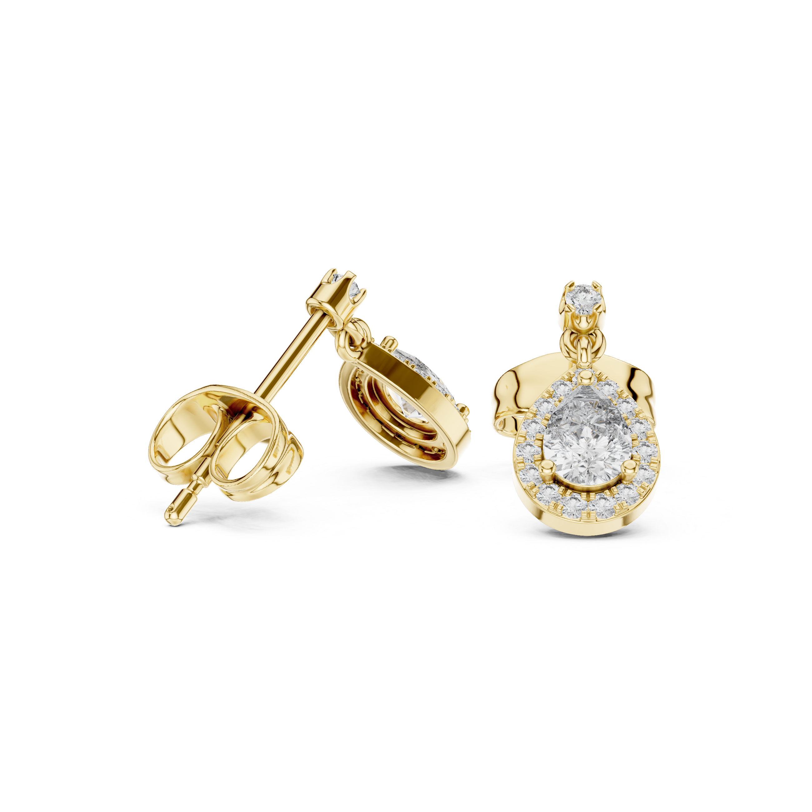 Dainty Ribbon lab grown diamond earring