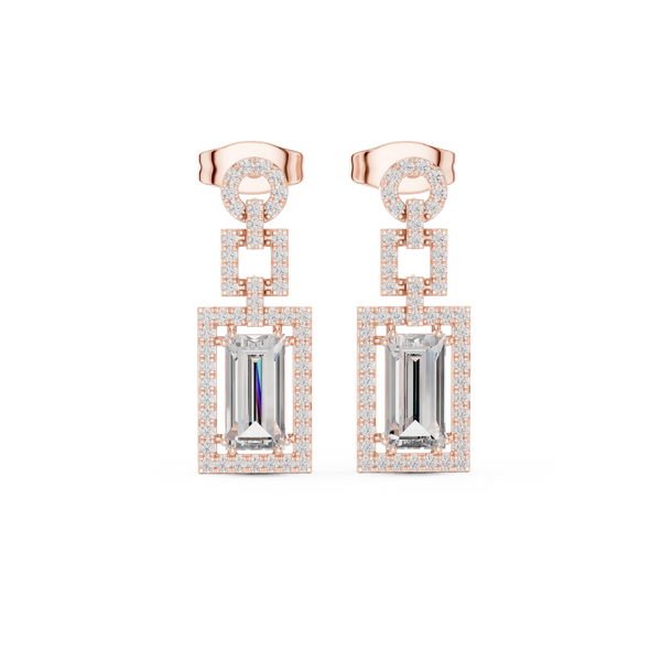 Majestic Swirl lab grown diamond earring