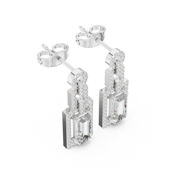 Majestic Swirl lab grown diamond earring