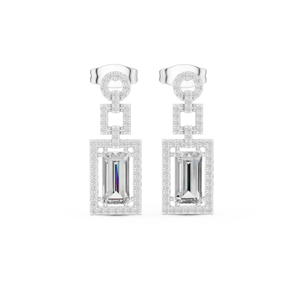 Majestic Swirl lab grown diamond earring