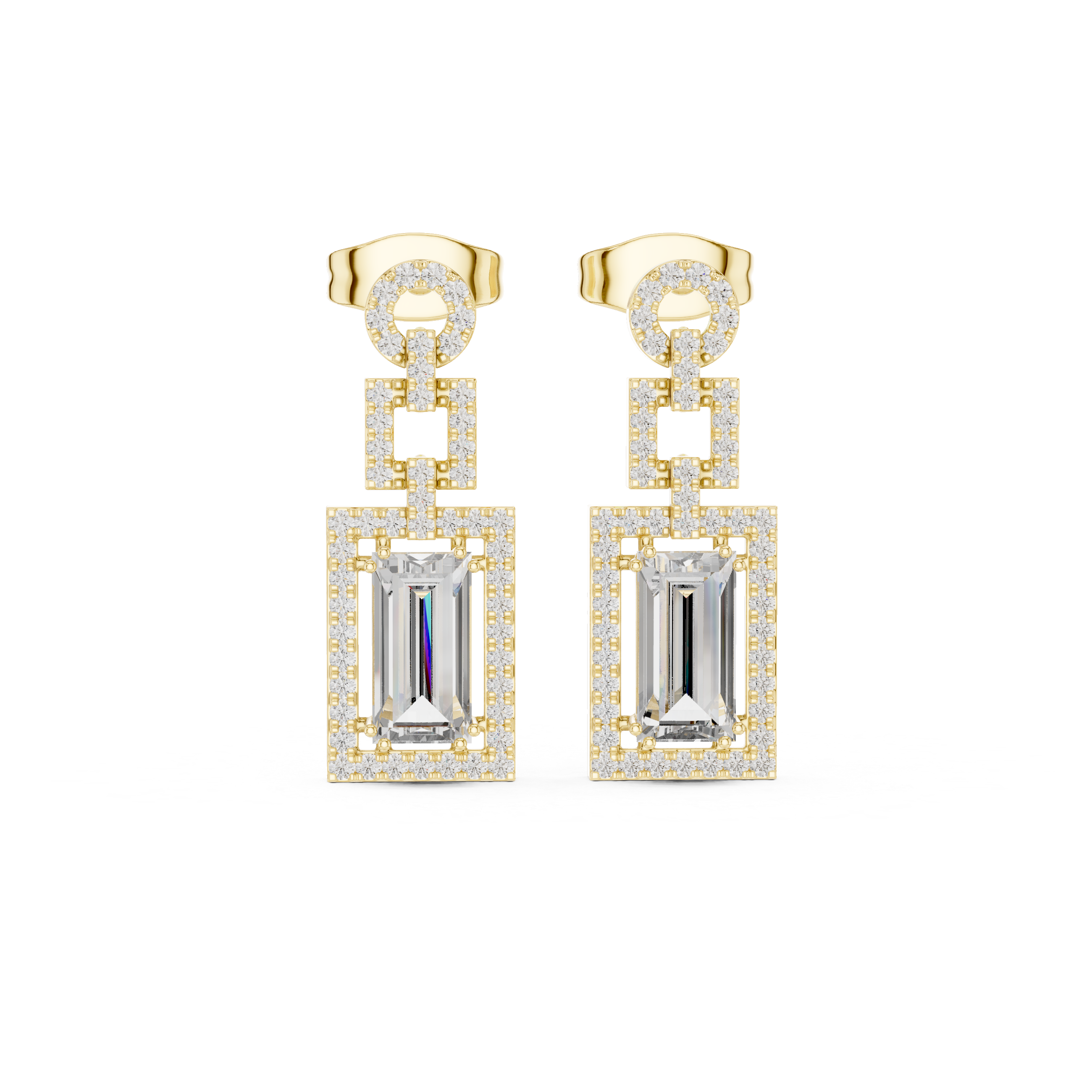 Majestic Swirl lab grown diamond earring
