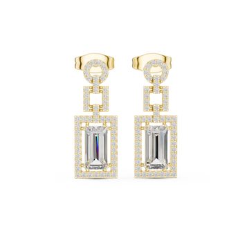 Majestic Swirl lab grown diamond earring