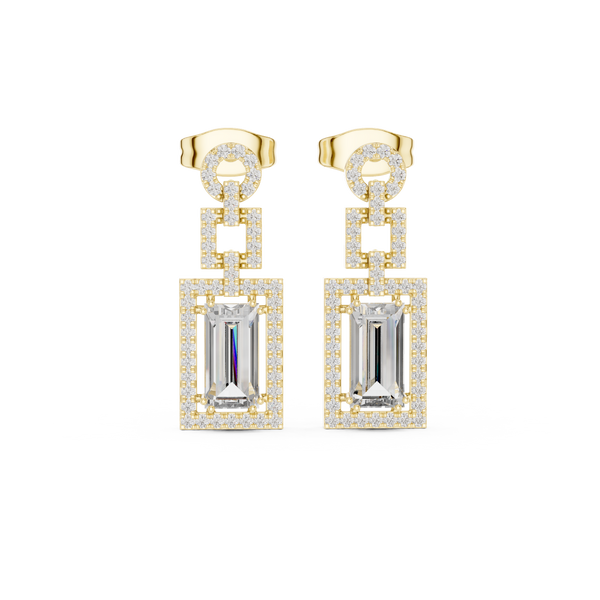 Majestic Swirl lab grown diamond earring